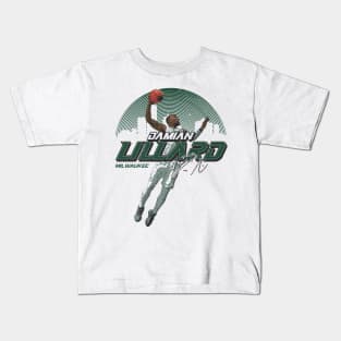 Damian Lillard Milwaukee Skyline Kids T-Shirt